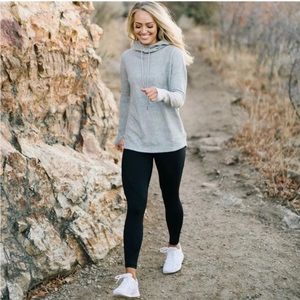 Zyia Light Gray Drawstring Hoodie size M -NWT